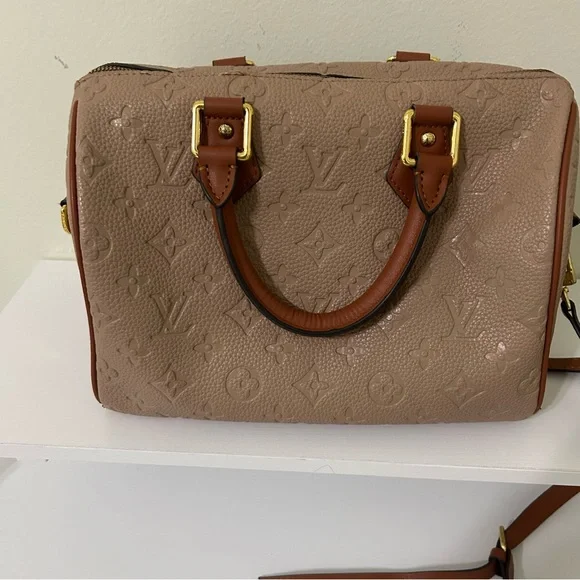 Fashion Designer Inspired Brown Beige Tan Handbag - Picture 5 of 13